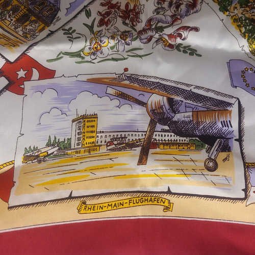 Sciarpa vintage Francoforte Germania acetato 29x29 Gipa 7008 - Foto 4 di 11