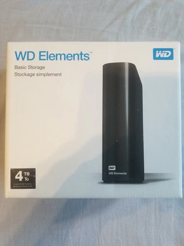 Western Digital Elements Desktop 4TB 3,5 Zoll Externe Festplatte - Schwarz...