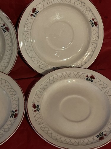 Tienshan Country Fleur Set Of 4 Saucers Red Blue Flowers - Bild 3 von 5