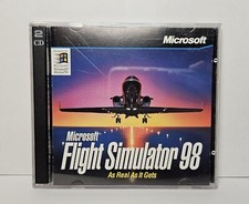 Microsoft Flight Simulator 98 PC CD ROM, 1997 2 Disc Set - Tested