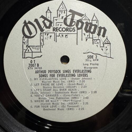 ARTHUR PRYSOCK - EWIGE LIEDER FÜR LIEBHABER (VINYL-LP) 1964 !! RAR!! LP 2007 - Bild 4 von 4