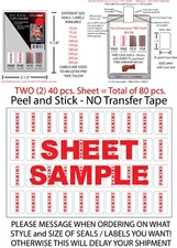 ONE TOUCH STICKER 35 pt. FREE PANINI RED SEALS 80 pcs. 9 SIZES  FREE DECALS!