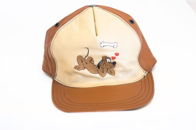 Leather Pluto Snapback baseball cap hat Disney Mickey Goofy