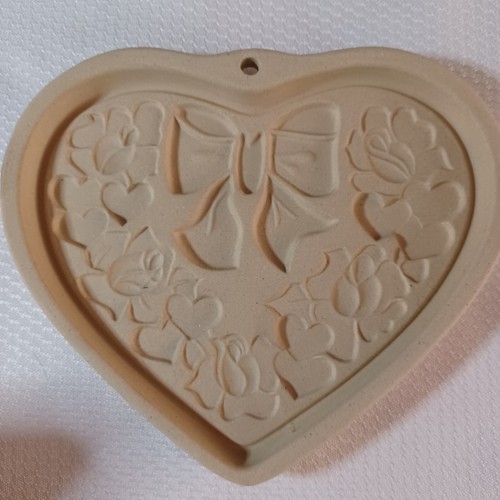 Pampered Chef Frühlingskranz Herz Keksform 2003 Vintage Steinzeug Neu im Karton - Bild 2 von 4