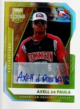 2021 Elite Extra Edition Auto Aspirations Die Cut Gold #171 Axell de Paula 13/24