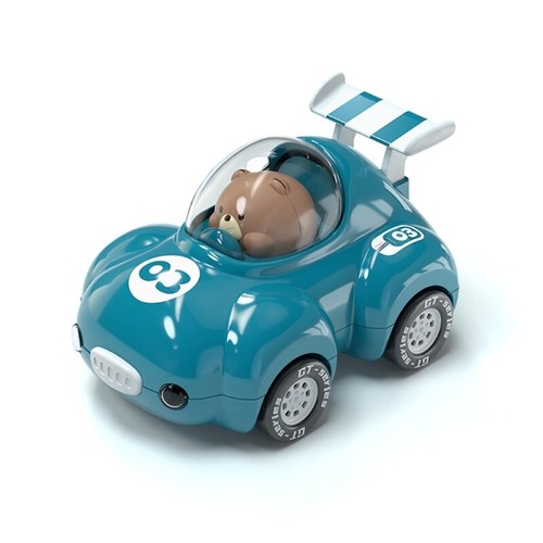 Light Up Push and Go Cartoon Inertia Car Toy Birthday Gift for Kids Hand Grip - Picture 20 of 20