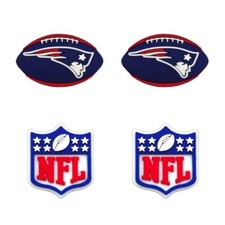 NFL New England Patriots Football Team For Crocs Shoe Charms Jibbitz - 4 pieces