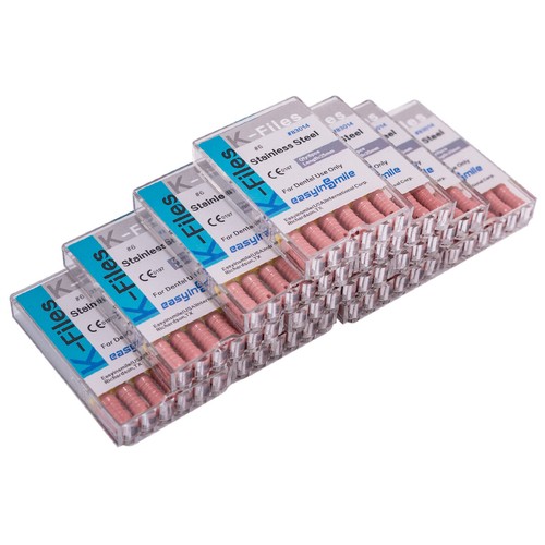 60 piezas Dental Endo lima de canal raíz K-files 25 mm acero inoxidable #6#8#10 archivos de mano - Imagen 20 de 28