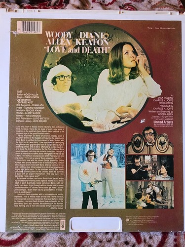 Love and Death Woody Allen Diane Keaton RCA VideoDiscs CED - Picture 2 of 2