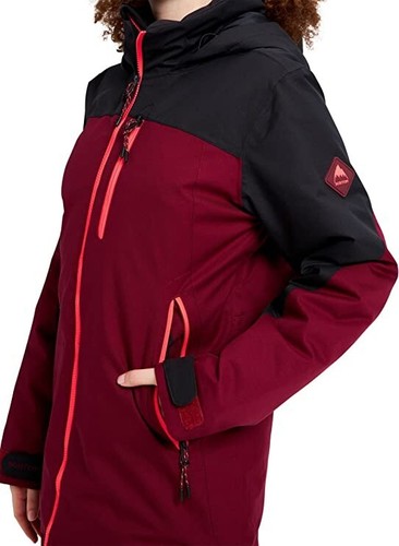 Burton Women's Lelah Snowboard Ski Jacket Red Black Large 2L NEW - Picture 3 of 8