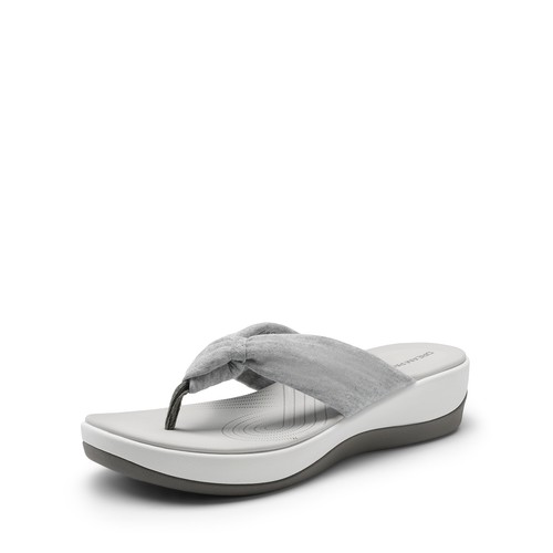 Women Flip Flops Cushioned Arch Support Soft Eva Foam Platform Summer Sandals - Picture 6 of 19