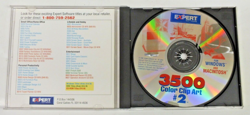 Vintage Expert Software 3500 Color Clip Art #2 Windows MacIntosh 1995 CD - Picture 3 of 3