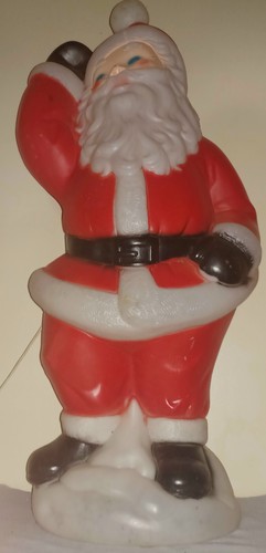 Vintage General Foam Waving Santa 30" Lighted Blow Mold Blue Eyes Christmas - Picture 14 of 23