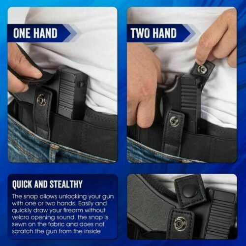 Men Women Belly Band Holster Concealed Gun Carry Pistol Large Fits Small Medium - Picture 8 of 11