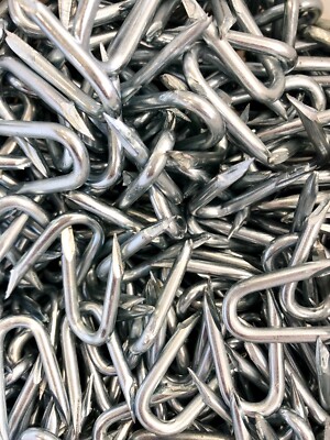 Galvanised U Nails Netting Staples Fencing Post Chicken Wire Mesh 15,20,25,30mm