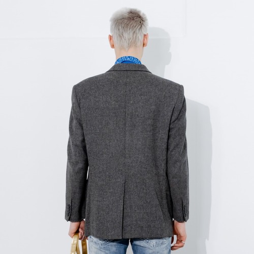90's Vintage Daniel Hechter wool classic blazer in brown/gray - Picture 3 of 6