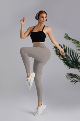 Women's Ultra Soft High Waisted Workout Leggings nudity Tummy Control Yoga Pants - Picture 41 of 58