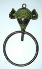 Elephant Door Bell Brass Door Knocker Tribal Ganpati Face Hindu Goddess EK295 