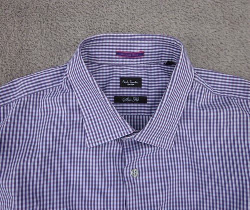 Camisa Paul Smith Hombre 17. Cuello de 5 pulgadas a cuadros ajustado manga larga con botones - Imagen 10 de 11