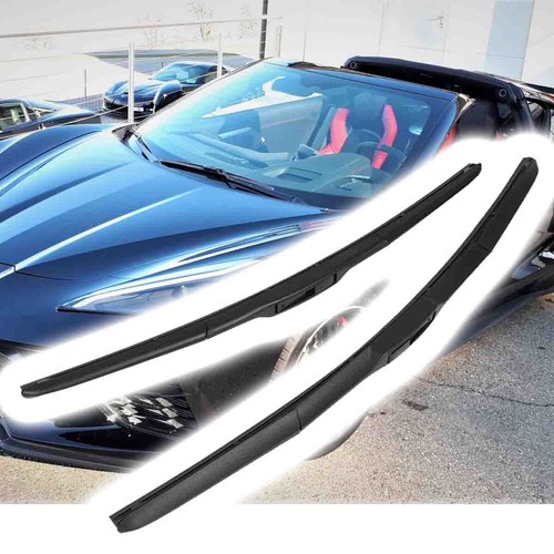 24"+21" Front Window Windshield Wiper Blades For Chevrolet Corvette C8 2020~2024 - Picture 1 of 9