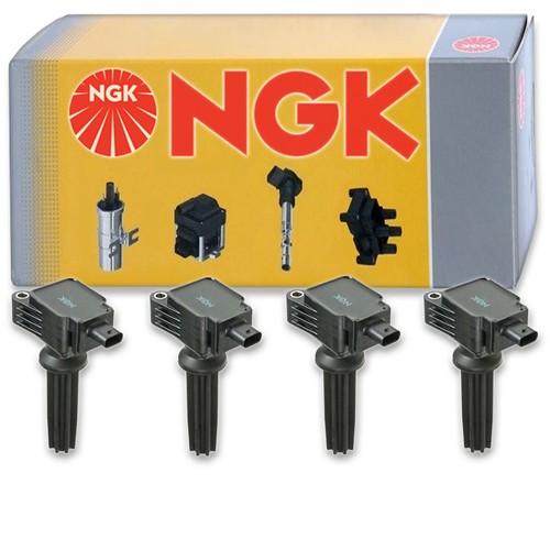 4 pc NGK Ignition Coils for 2012-2018 Ford Focus 2.0L 2.3L L4 Spark Plug nk
