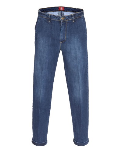 NWT EZZELINO JEANS stretch cotton denim blue trousers luxury Italy 56 us 39 - Picture 1 of 3