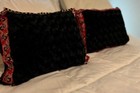 NEW Hand crafted pair  BEAUTIFUL VELVET pillow covers with insert pillows