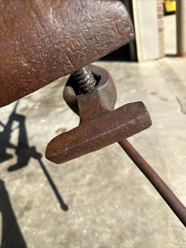 Early 70 lbs Blacksmith Post Leg Stump Vise WITH 5-1/4" JAWS ( Taa3 - Picture 9 of 14