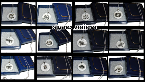 Collier Pendentif Horoscope Nacre Et Argent De Loi Avec Chaîne 40 CM Coffret - Picture 2 of 12