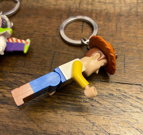 Lot (2) LEGO Keychains Toy Story Buzz Lightyear & Woody Minifigures Disney Pixar - Picture 4 of 9