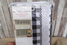 1 Piece Buffalo Check Plaid Gingham Crochet Rod Pocket Window Valance 58 x 14