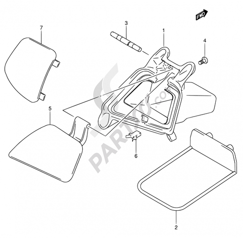 SUZUKI BURGMAN AN250 LATCH CHARGE CORD BOX GANCIO GENUINE PARTS 35627-89G00 - Foto 2 di 6