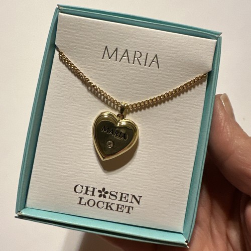 Mulberry Studios Chosen One Personalized Name Locket Necklace Letter M Names - Picture 10 of 13