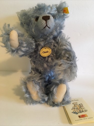 Vintage 12” Steiff 005060 Light Blue Teddy Bear Growler Mohair Germany