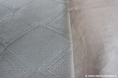 SCAMPOLO STOFFA VINTAGE X TAPPEZZERIA MT 1,15 x 2,60 COLORE GRIGIO PERLA CELESTE - Foto 2 di 5