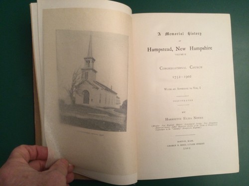 A Memorial History of Hampstead, N. H.  by Noyes Volume II Congregational Church - Picture 9 of 24