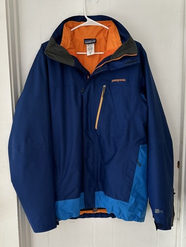 COMO NUEVO Patagonia 3 en 1 Chaqueta Snowshot Azul Marino/Naranja REVESTIMIENTO INCLUIDO H2NO Para Hombre M - Imagen 3 de 7