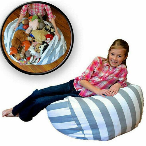 EXTRA LARGE STUFFED ANIMAL TOY STORAGE BEAN BAG KIDS BEAN COVER SOFT SEAT HOME - Picture 5 of 16