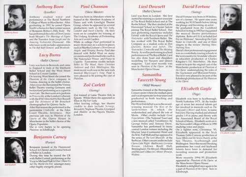 Mark McKerracher "PHANTOM OF THE OPERA" Nicky Adams 1995 Edinburgh Tour Playbill - Picture 8 of 12