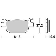 MS-0B5821C55B PASTIGLIA FRENO POST. SBS 193CT 13/17 NSS FORZA (NF04A) 300 HONDA 