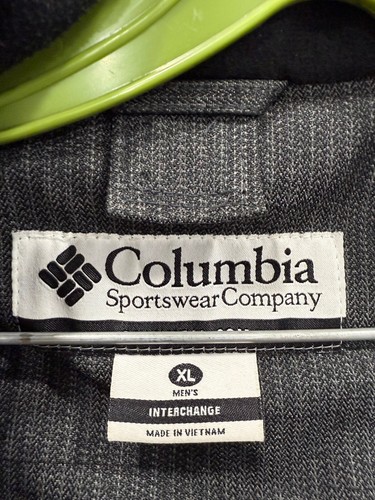 Columbia Mens Sz XL Interchange Omni-Tech Gray Waterproof Lined Hooded Jacket - Picture 5 of 9