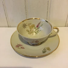 Vintage 2pc Winterling Mark Leuthen Bavaria Germany Porcelain Tea Cup & Saucer