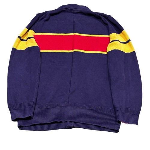 FCUK French Connection UK Cardigan Sweater Men’s XL Purple Mr Rogers GrandpaCore - Picture 3 of 15
