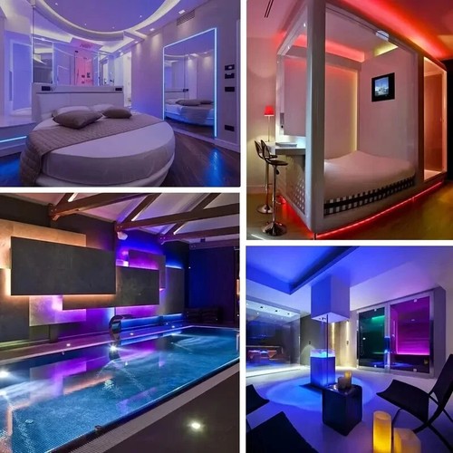 1200 LED (10 metri) STRISCIA LED RGB 5050 Bluetooth Wifi APP Lighting Music Sync - Foto 13 di 14