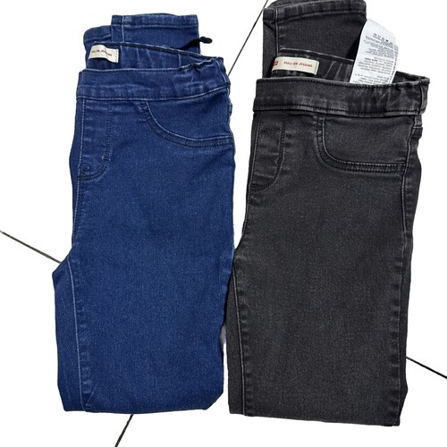 Lot Of 2 Girls levis pull on jeggings Black And Navy Size 12 Free Scarf PreOwned - Picture 2 of 4