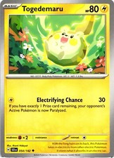 Pokemon Stellar Crown Togedemaru Regular Uncommon Card