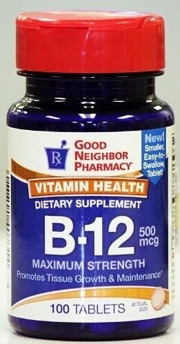 Gute Nachbar Apotheke Vitamin B-12 500mcg 100ct - Bild 1 von 1