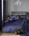 Luxury Velvet Duvet Cover Laurence Llewelyn Bowen Quilt Bedding Set Double Navy
