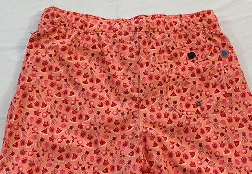 men's Mr. Swim trucks size large peach fruit print elastic waist drawstring mesh - Picture 5 of 5