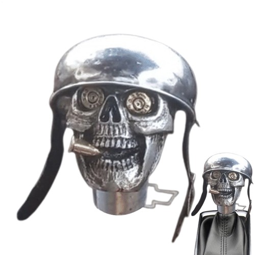 Skull Soldier Grip-Handcrafted Gear Knob Devil Skull Car Stick Shifter Handle - Photo 3 sur 8